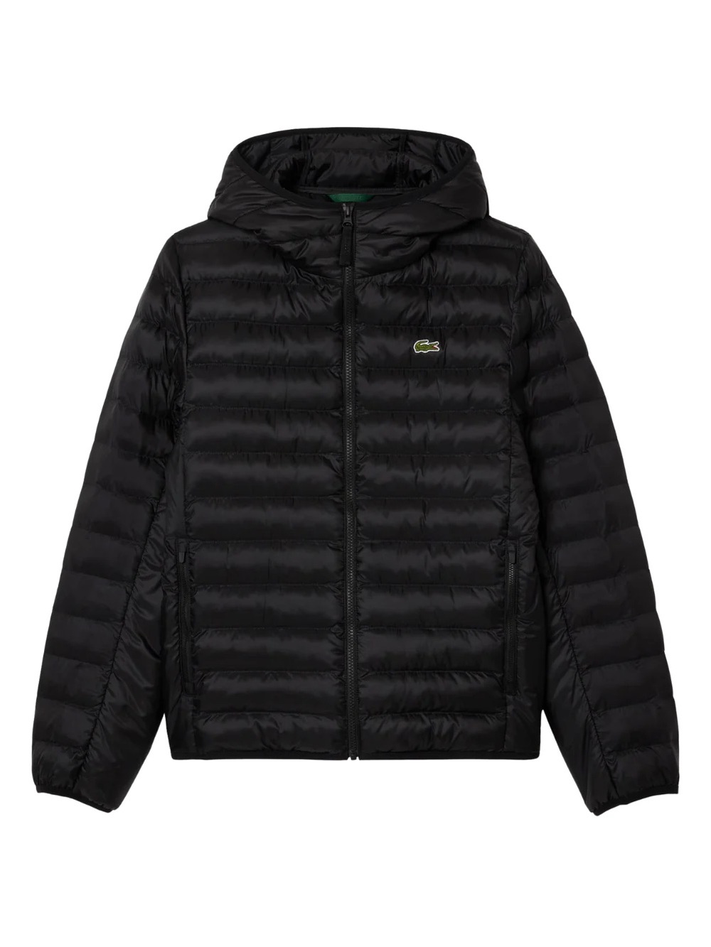 Lacoste Men’s Black Packable Puffer Jacket with Hood